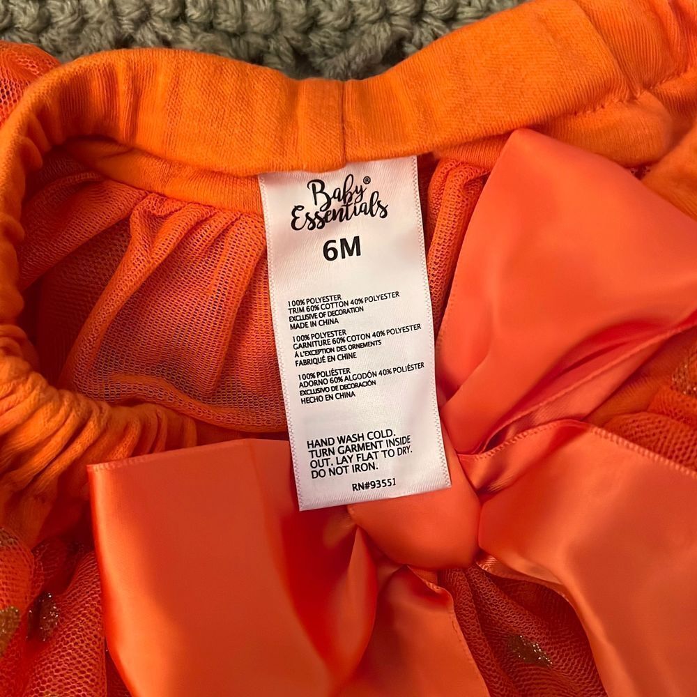 Sparkly Orange Tutu Set  - Picture 3 of 3